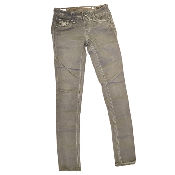 True Religion Denim - Rock Revival Gray Denim Skinny Jeans Women's